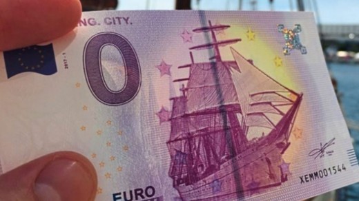 Vācijā laista klajā nulles eiro banknote
