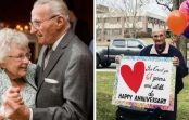Karantīna neapturēja vīrieti apsveikt savu mīļoto sievieti 67. kāzu gadadienā Karantīna neapturēja vīrieti apsveikt savu mīļoto sievieti 67. kāzu gadadienā